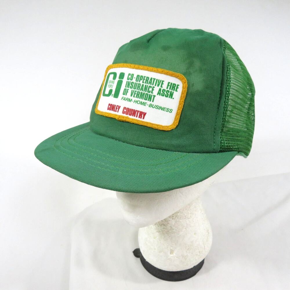 Co-Op Farm Insurance Vermont Trucker Hat Mesh Green Snapback